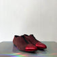 Ozbek 90's two-toned red suede loafers with zipper size 37
