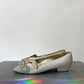 Andrea Pfister 80's white python leather toucan peep-toe shoes size 39