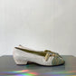 Andrea Pfister 80's white python leather toucan peep-toe shoes size 39
