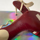 Donna Karan 90's red and white leather sandals with stiletto heels size 37