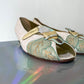 Andrea Pfister 80's white python leather toucan peep-toe shoes size 39