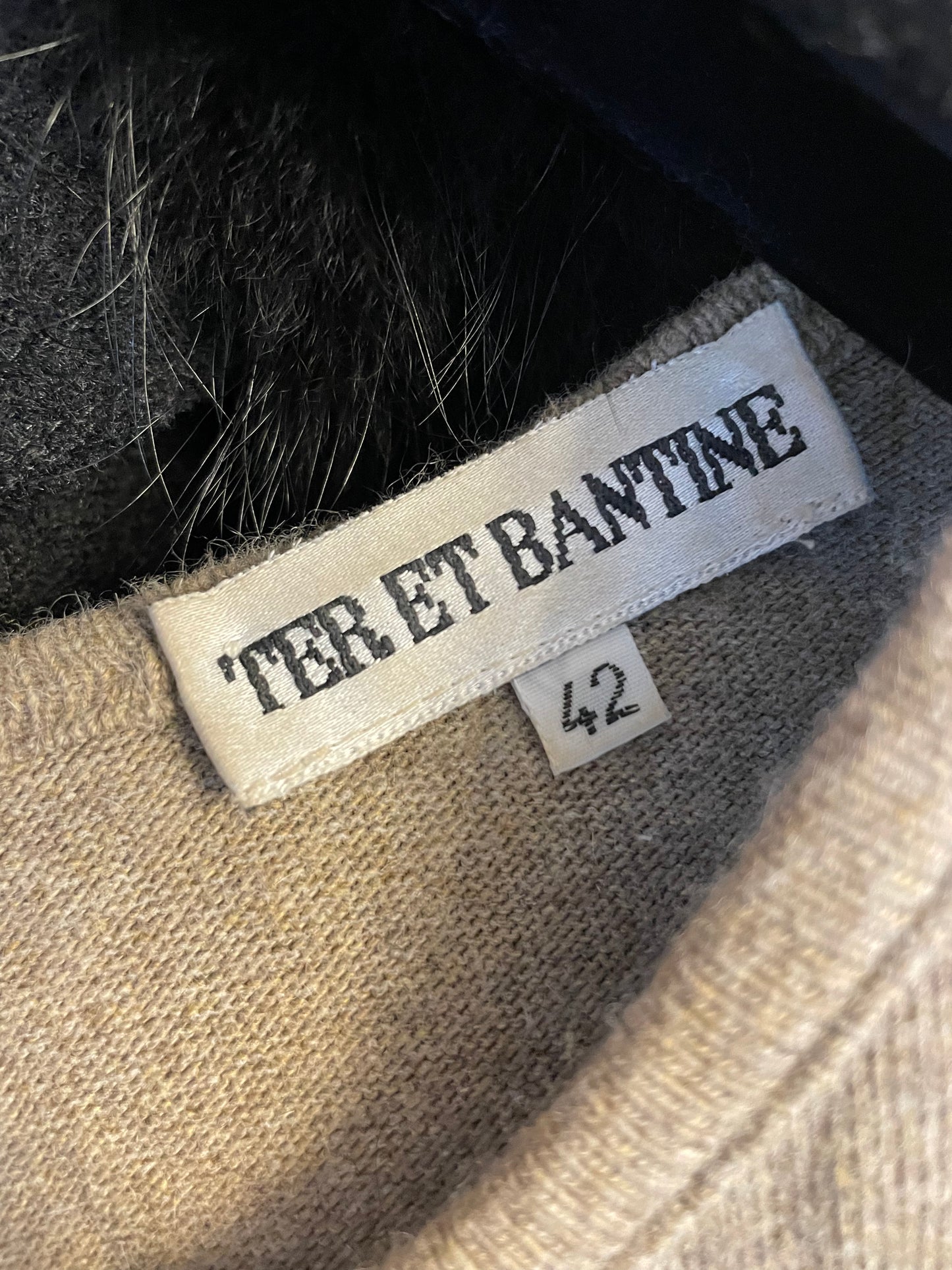 Ter et Bantine 90s wool and cashmere beige jumpsuit