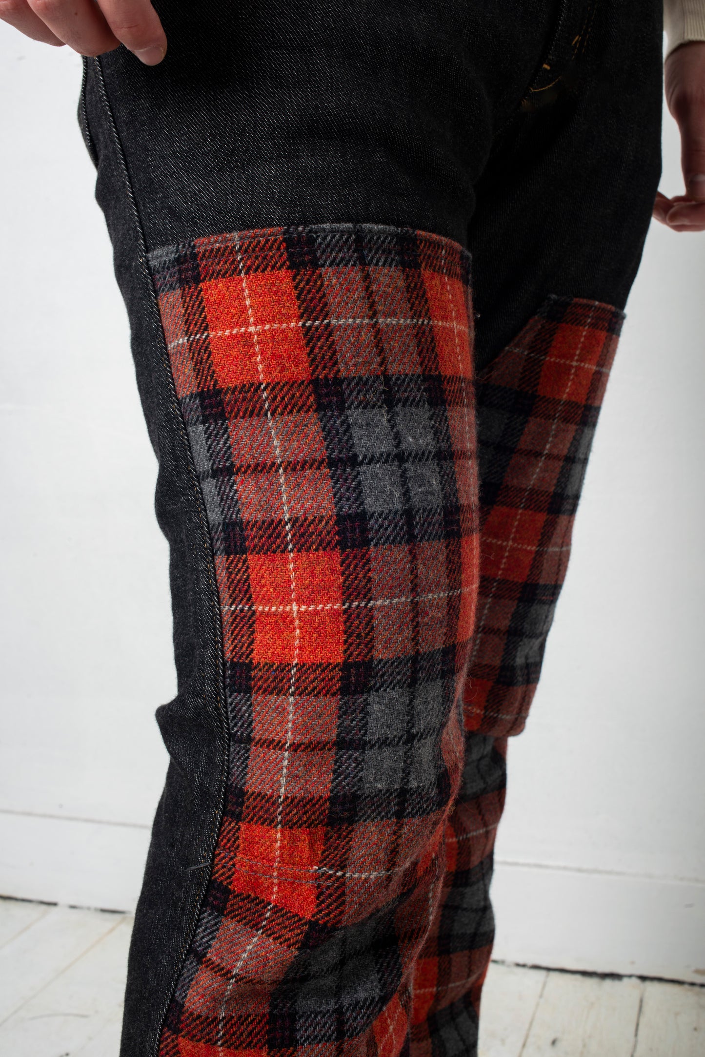 Junya Watanabe FW 214 patchwork denim trousers