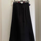 Comme des Garçons FW 1995 black maxi patchwork skirt with round strips of fabric