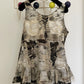 Ter et Bantine 2000's cat face print beige cotton peplum top