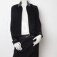 Lawrence Steele 90s wool and python black skirt suit