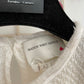 Maison Rabih Kayrouz  2000's fringe raffia-like asymmetric white knit top