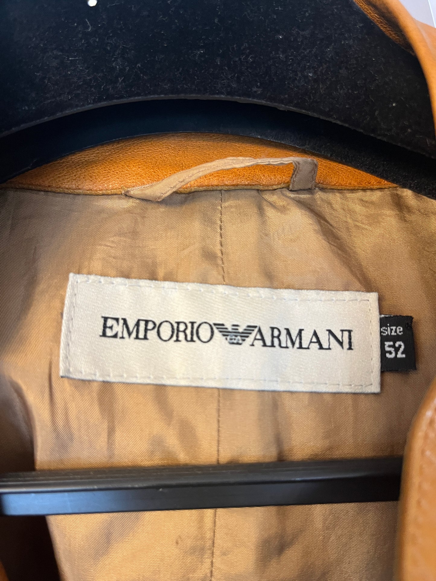 Emporio Armani 90's ochre leather jacket