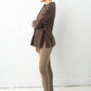 Gianfranco Ferre 80´s bronze leather jacket with golden pierced rings