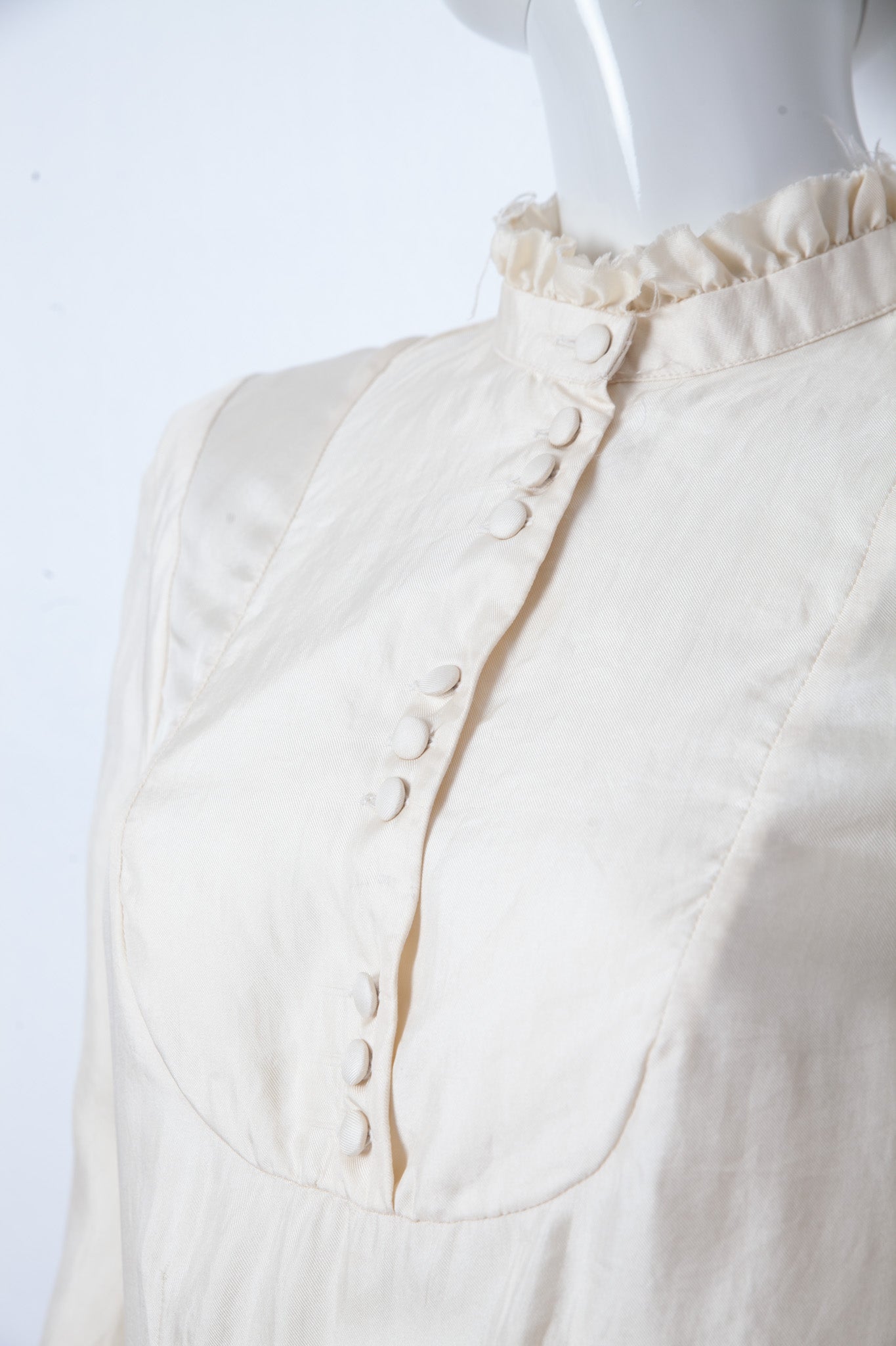 Veronique Branquinho FW 2006 ivory silk evening dress