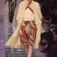 Gianni Versace FW 2000 multicolour swirl silk skirt