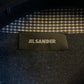 Jil Sander 2000's cotton & wool blend plaid grey zipper jacket