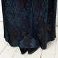 Dries van Noten silky dark blue pleated maxi skirt