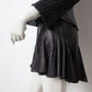 Alexander McQueen SS 2003 black perforated leather pleated miniskirt