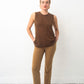 Japanese brand 90’s knit brown sleeveless top