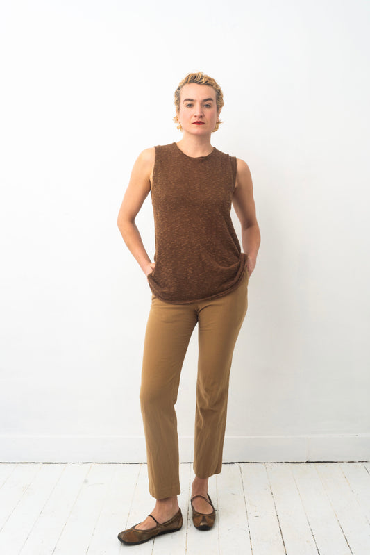 Japanese brand 90’s knit brown sleeveless top