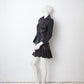 Armani 2000s black leather peplum jacket