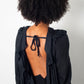 Ann Demeulemeester black silk tunic with open back