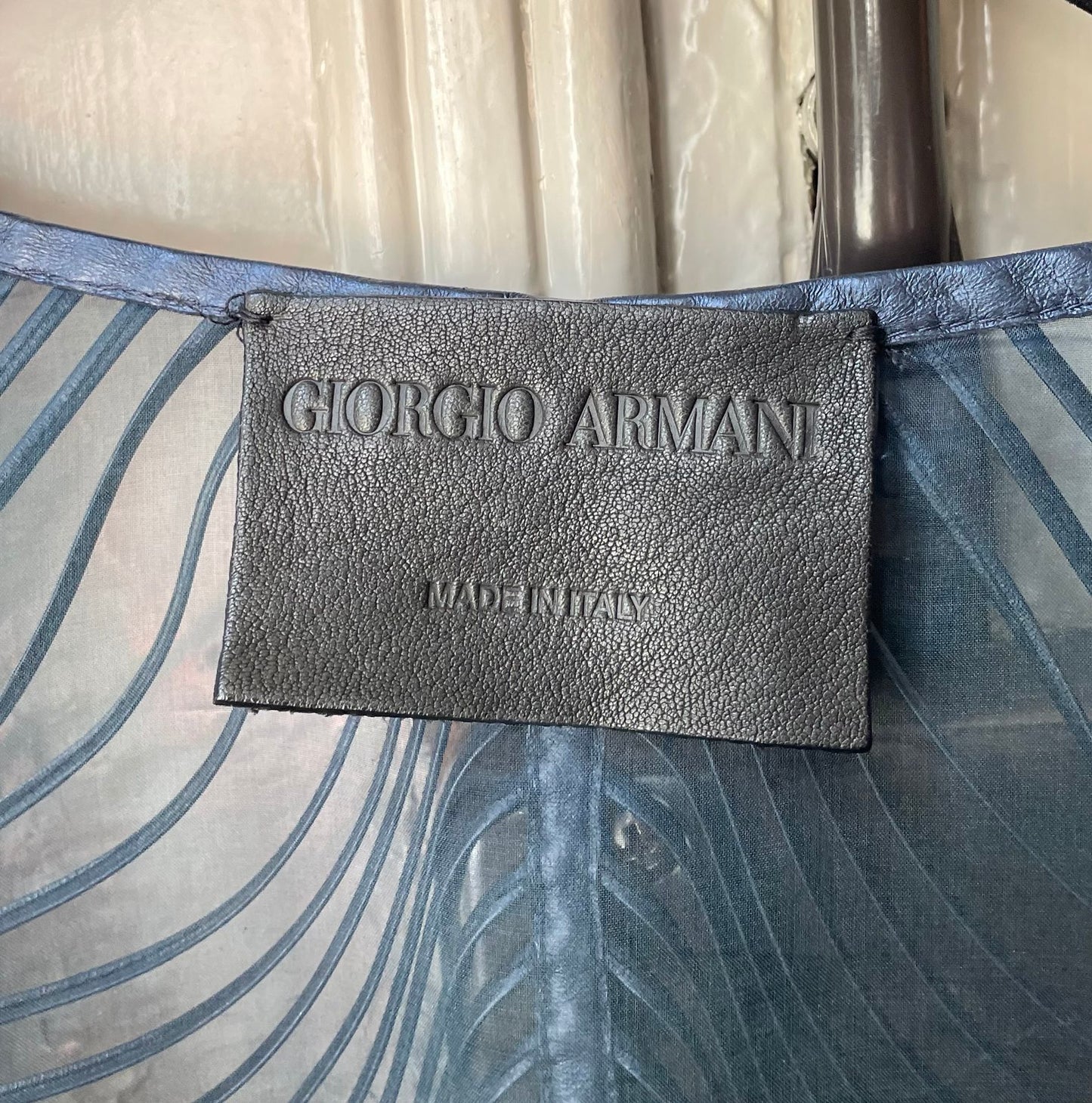 Giorgio Armani leather and silk jacket