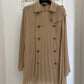 Undercover 90's- early 2000's pleated long beige double breasted tunic shirt