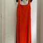 Courrèges 70's bright orange summer dress