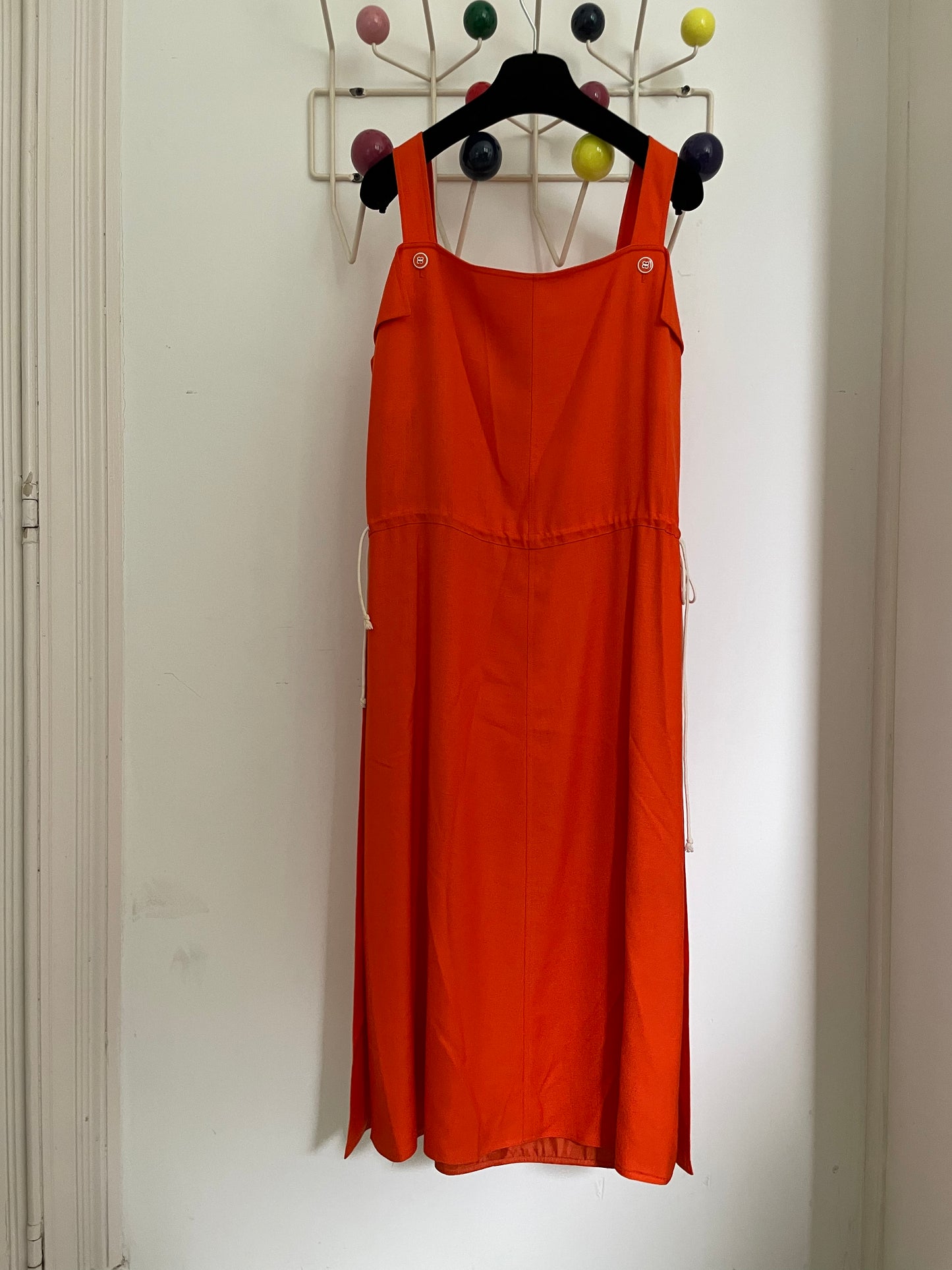 Courrèges 70's bright orange summer dress