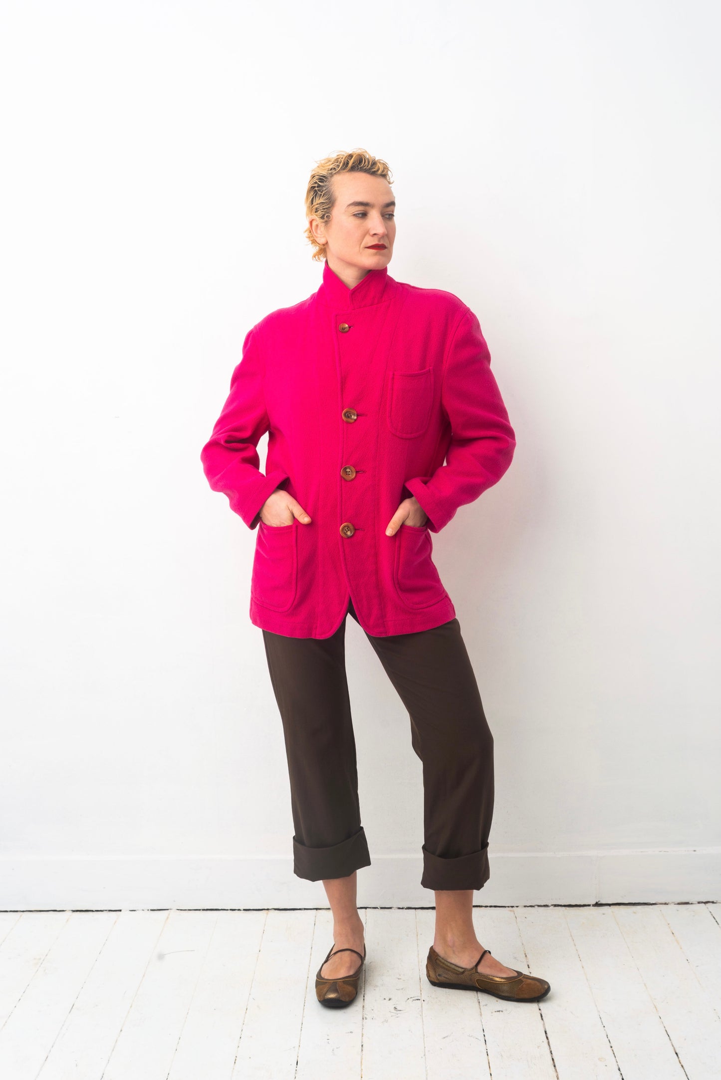 Comme des Garçons Homme Plus AD 2001 fuchsia cotton jacket