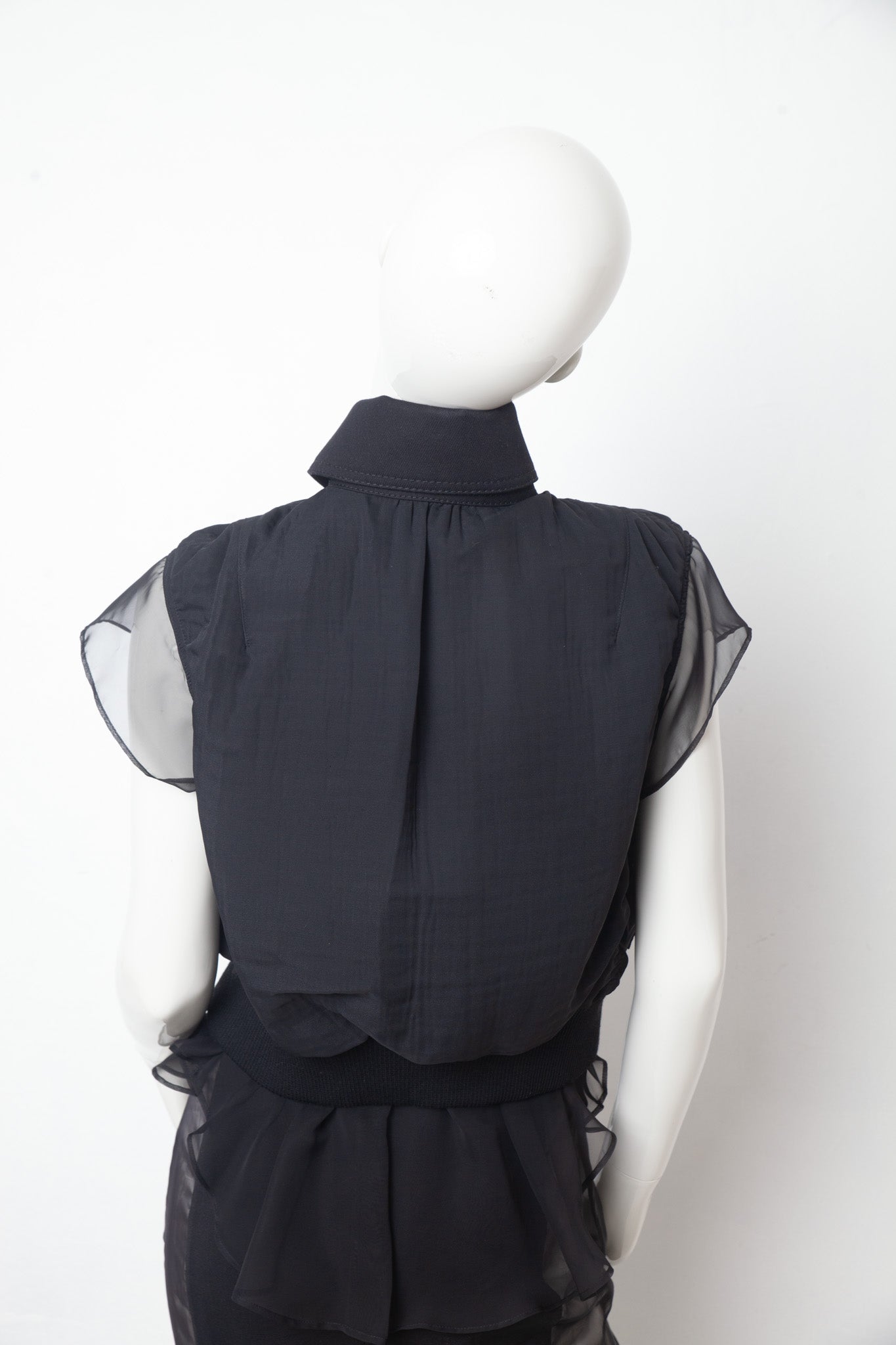 Sacaï SS 2015 double layered silk and cotton military gilet