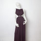 Céline SS 2017 aubergine jersey evening dress with open back