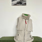 Prada 2000’s off-white nylon bodywarmer with removable fur collar and scarf