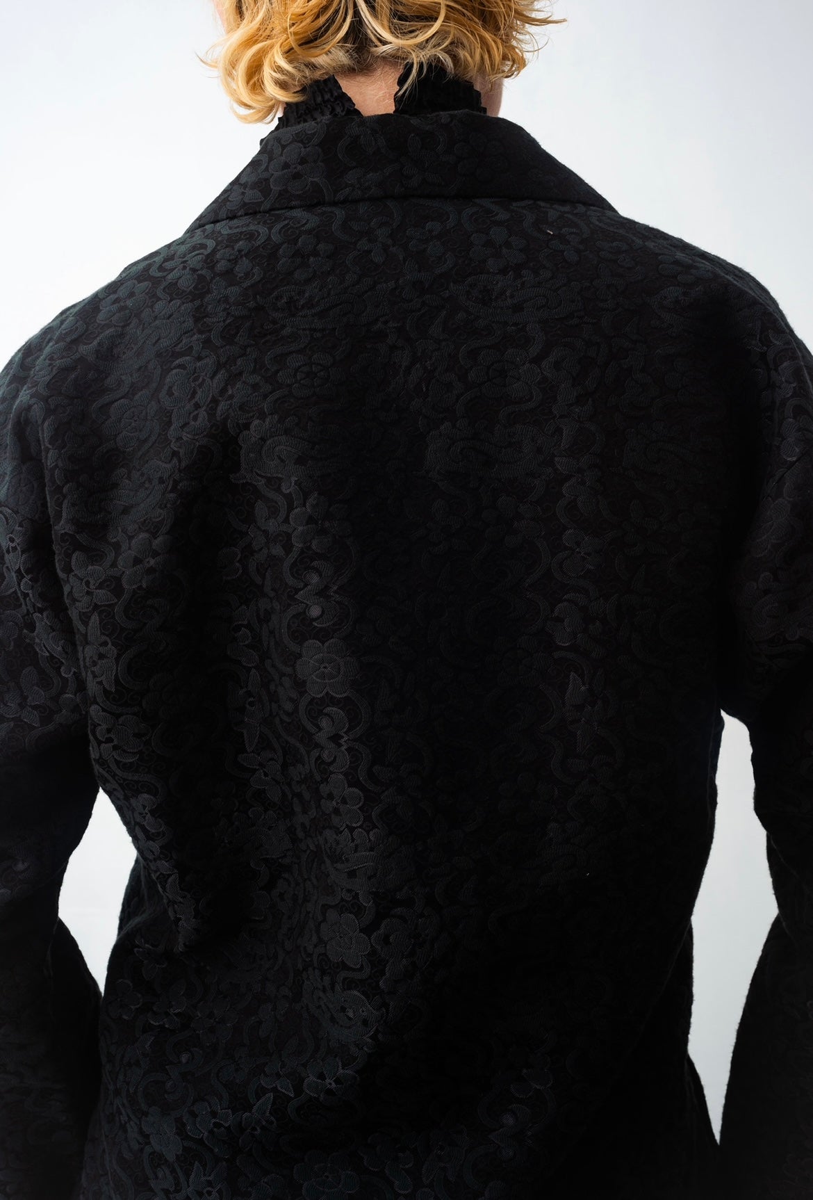 Issey Miyake 90’s short black jacket with flower and demon print