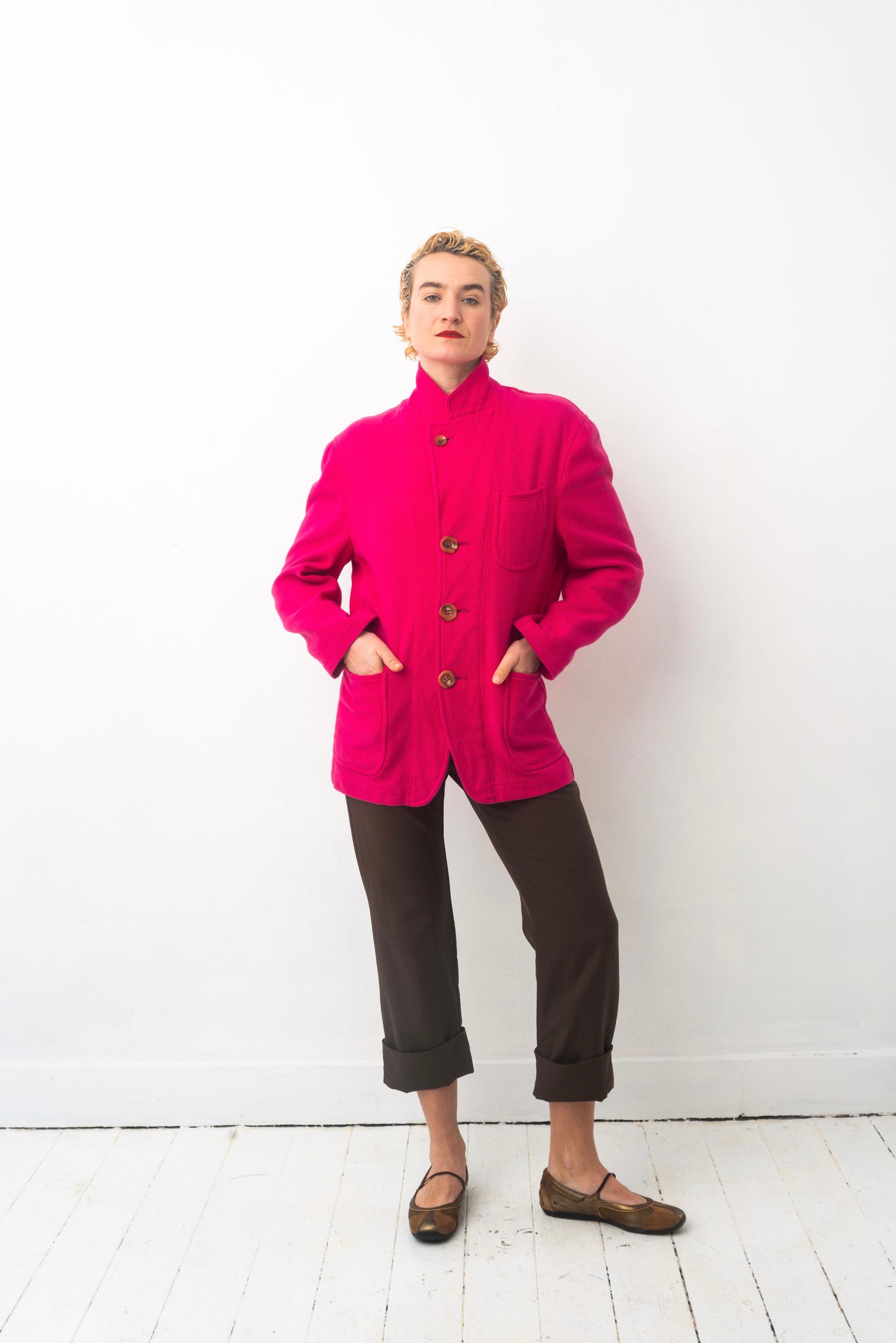 Comme des Garçons Homme Plus AD 2001 fuchsia cotton jacket