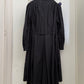 Dries van Noten SS 2006 black pleated long coat / dress