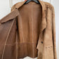 Sylvie Schimmel early 2000's leather patchwork roughly cut brown jacket