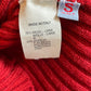 Walter van Beirendock 90's one sleeve red ribbed knit sweater