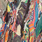 Dries van Noten FW 2008 multicolour marble print silk skirt