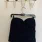La Perla 2000's silk pleated dark blue bustier top