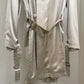 Stella McCartney SS 2003 silver silk fluid coat / dress with matching belt