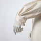 Veronique Branquinho FW 2006/7 eggshell white silk and lace dress