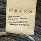 MM6 Margiela FW 2005 two way zipper grey ribbed knit long cardigan