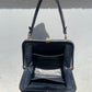 1950's vintage leather dark blue mini handbag