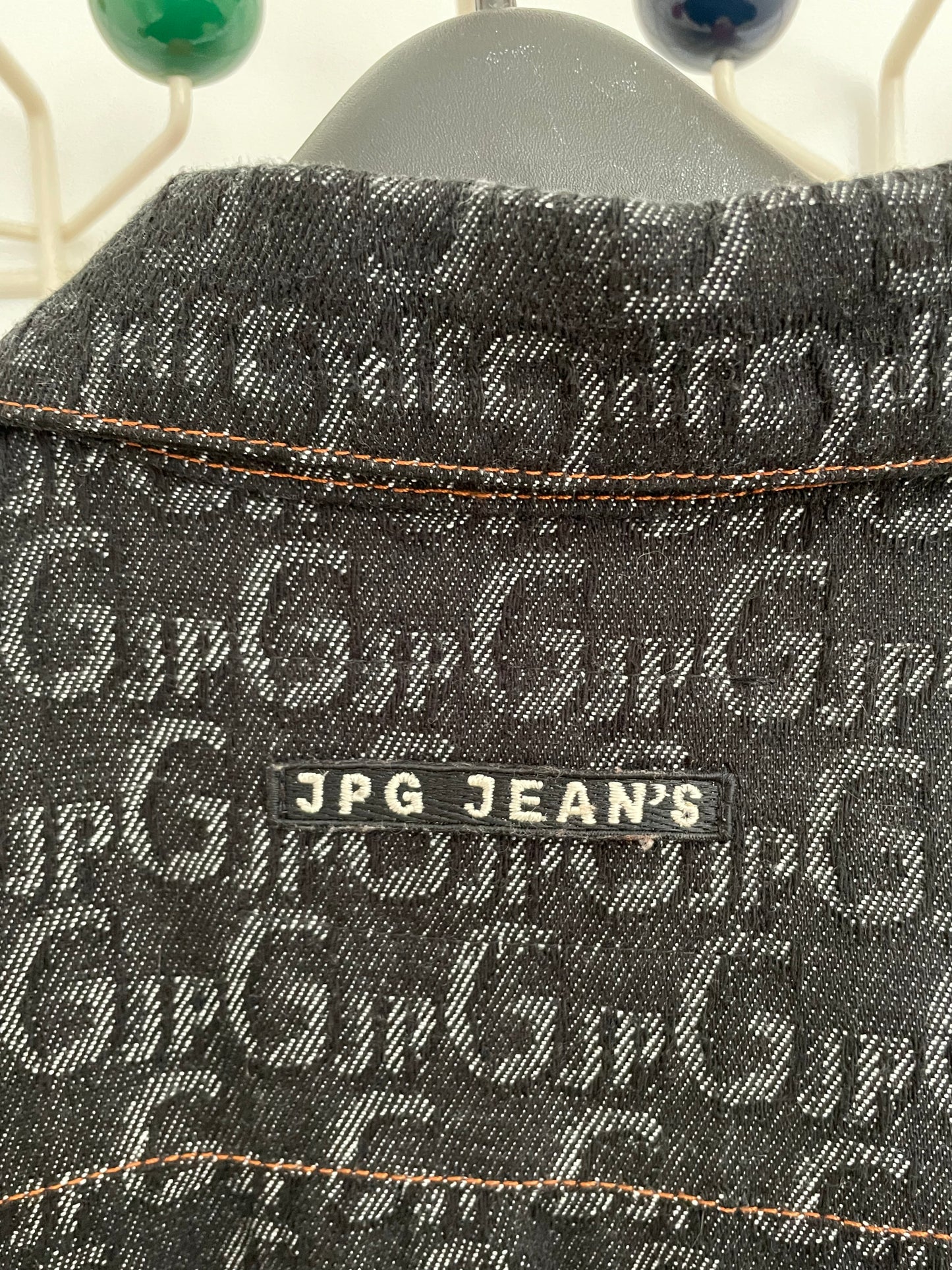 Jean Paul Gaultier Jeans FW 2001 monogram denim transformable jacket / dress with zipper