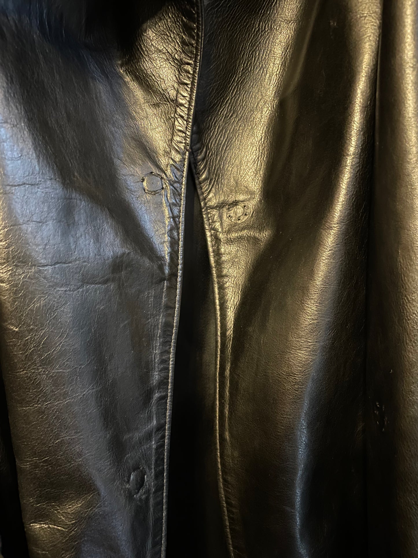 Irina Kha 90's black leather jacket with belt