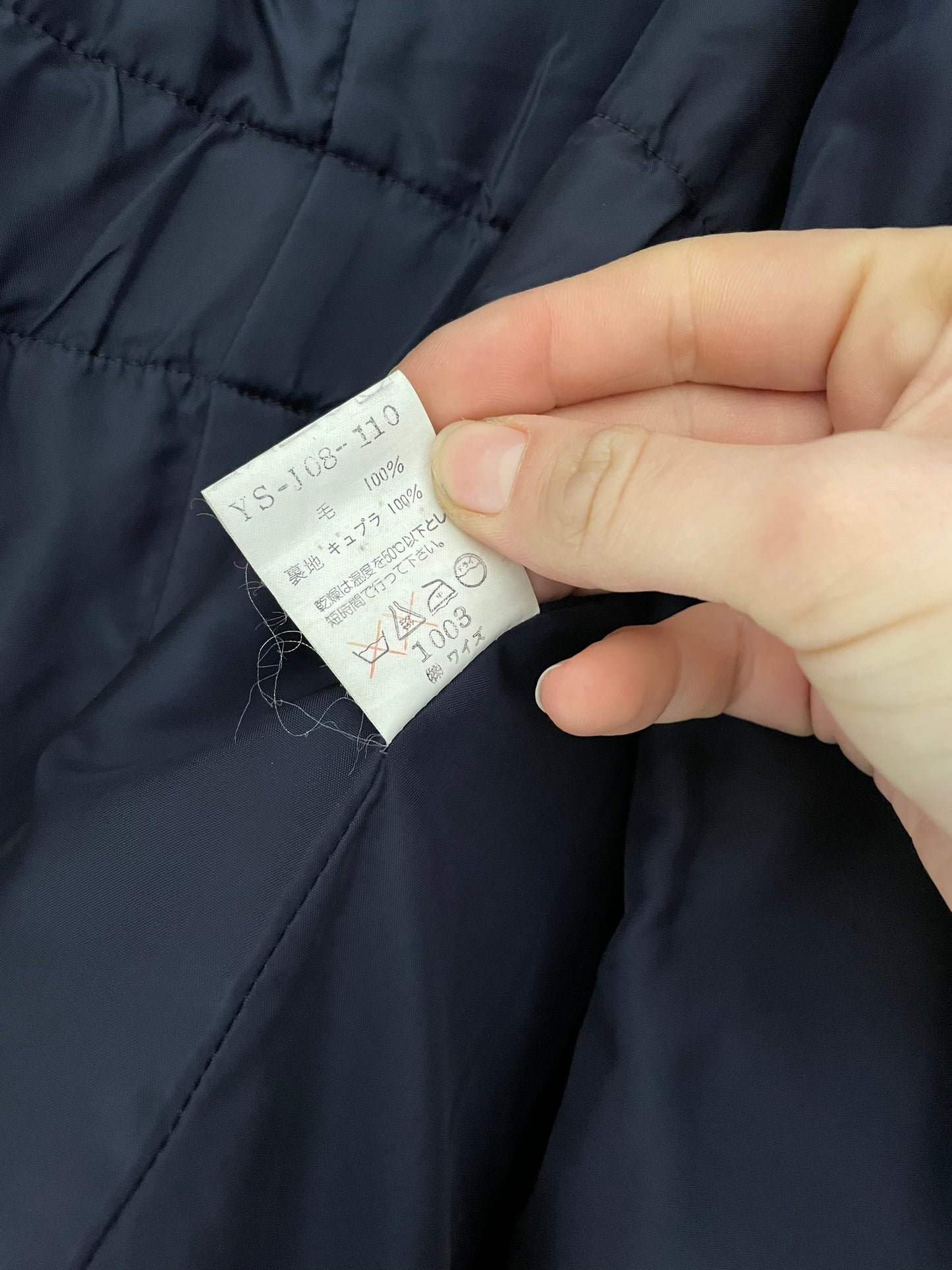 Y’s 90s navy wool single breasted jacket