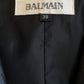 Balmain 2000's pigskin leather blue grey jacket with brass zippers