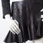 Alexander McQueen SS 2003 black perforated leather pleated miniskirt