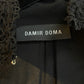 Damir Doma 2000's black silky sheer dress with deep V neck with lace trim