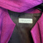 Dries van Noten FW 2005 fuchsia kimono jacket with belt and fur sleeves