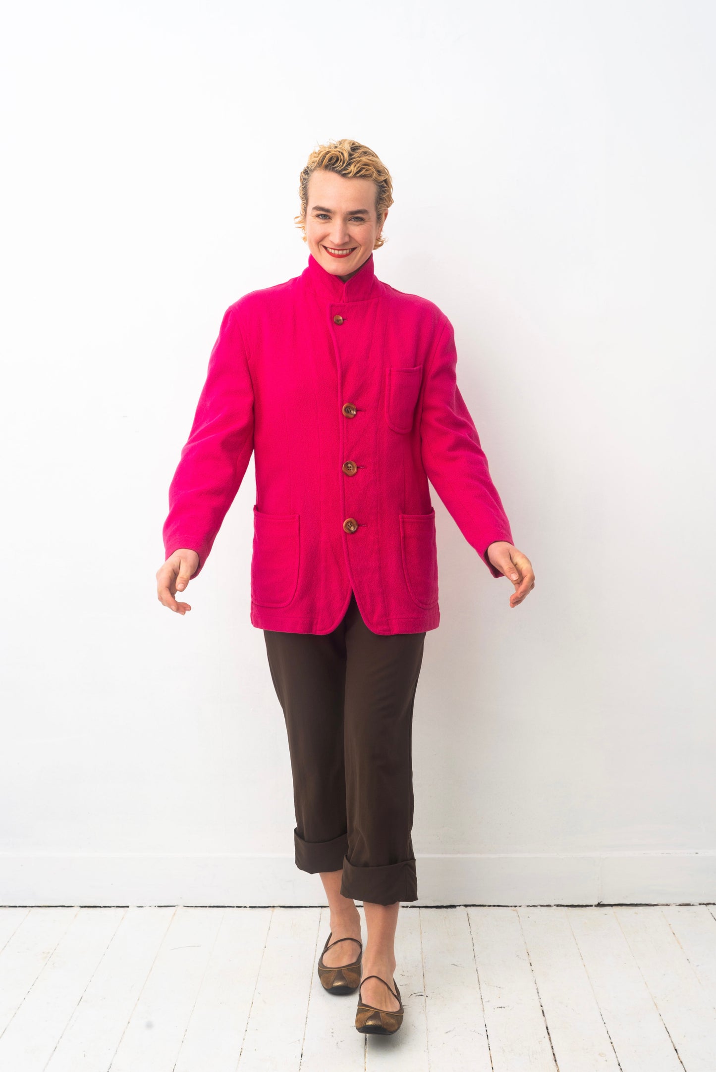 Comme des Garçons Homme Plus AD 2001 fuchsia cotton jacket