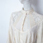 Veronique Branquinho FW 2006/7 eggshell white silk and lace dress